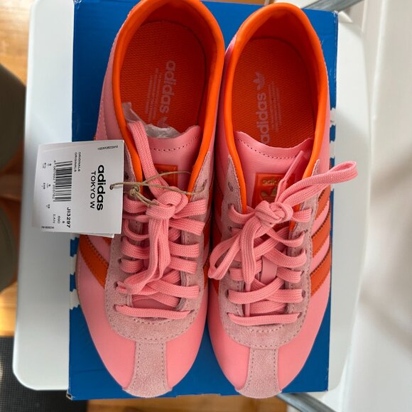 Adidas Originals Tokyo Women’s Sneakers Pink Orange Gold Size 6.5 New With Box - Picture 4 of 14